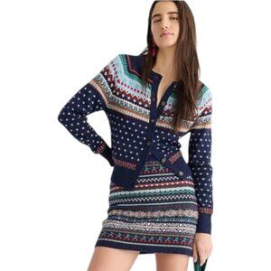 J.CREW FAIR ISLE CARDIGAN SWEATER